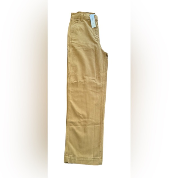Top Shop co-ord straight leg casual trouser cargo in washed camel size US 6 NWT - Picture 6 of 11